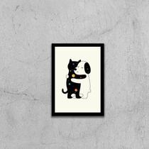 Quadro Amigos Apesar Das Diferenças 24X18Cm