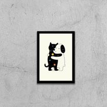 Quadro Amigos Apesar das Diferenças 45x34cm - com vidro Quadro Amigos Apesar das Diferenças 45x34cm - com vidro