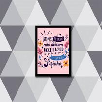 Quadro Amigos e Coisas Estúpidas 33x24cm - com vidro