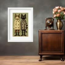 Quadro Amigos Gatinhos - 60x48cm