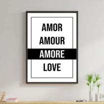 Quadro Amor Em Várias Línguas 45x34cm