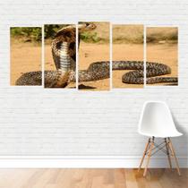 Quadro Animais Naja Cobra Serpente Peçonhento Rastejante Canvas