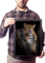 Quadro Animal Leopardo Foto Decoração Sala Quarto