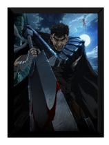 Quadro Anime Berserk Guts Arte Poster Moldurado Quadro Anime Berserk Guts Arte Poster Moldurado
