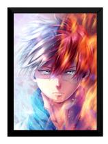 Quadro Anime Boku No Hero Todoroki Arte Poster Moldurado
