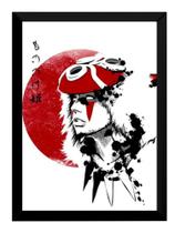 Quadro Anime Princesa Mononoke Arte Poster Moldurado