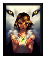 Quadro Anime Princesa Mononoke Mangá Arte Poster Moldurado