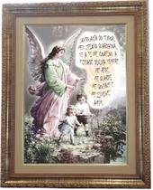 Quadro Anjo Da Guarda, Com Oração, Mod.08, 53x43cm. Angelus