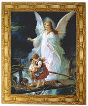 Quadro Anjo Da Guarda, Mod. 03, Tam. 30X25cm. Angelus