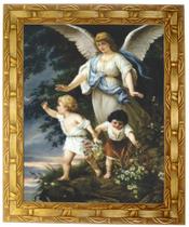 Quadro Anjo Da Guarda, No Barranco, Mod. 05,30X25cm. Angelus