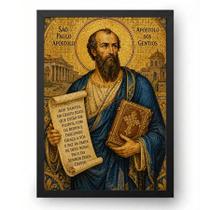 Quadro Apóstolo Paulo em Mosaico Bizantino 50x70cm Quadro Apóstolo Paulo em Mosaico Bizantino 50x70cm