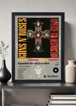 Quadro Appetite for Destruction - Guns 'N Roses - Com vidro Tamanho:21cm x 30cm (A4) Quadro Appetite for Destruction - Guns 'N Roses - Com vidro Tamanho:21cm x 30cm (A4)