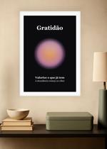 Quadro Apreço/Gratidão/Abundância com Vidro e Moldura Branca Tamanho:21cm x 30cm (A4) Quadro Apreço/Gratidão/Abundância com Vidro e Moldura Branca Tamanho:21cm x 30cm (A4)