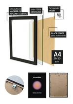 Quadro Apreço/Gratidão/Abundância com Vidro e Moldura Preta Tamanho:21cm x 30cm (A4)