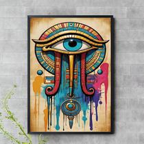 Quadro Aquarela Olho De Horus 24x18cm