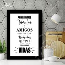 Quadro Aqui Reunimos Família