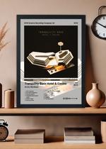 Quadro Arctic Monkeys Tranquility Base . (Light) Com Vidro Tamanho:21cm x 30cm (A4)