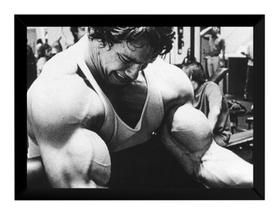 Quadro Arnold Schwarzenegger Poster Moldurado Academia