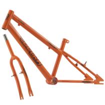 Quadro Aro 20 Ultra Bikes em Aço Carbono com Garfo Rebaixado Laranja