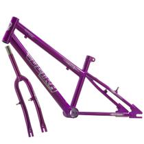 Quadro Aro 20 Ultra Bikes em Aço Carbono com Garfo Rebaixado Lilás