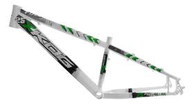Quadro Aro 26 Freeride Kog Full X25 Freio Disco Tipo Viking Branco com Verde Quadro Aro 26 Freeride Kog Full X25 Freio Disco Tipo Viking Branco com Verde