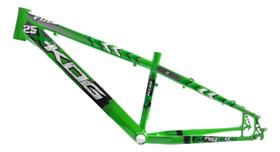 Quadro Aro 26 Freeride Kog Full X25 Freio Disco Tipo Viking Verde Neon com Branco Quadro Aro 26 Freeride Kog Full X25 Freio Disco Tipo Viking Verde Neon com Branco