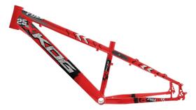 Quadro Aro 26 Freeride Kog Full X25 Freio Disco Tipo Viking Vermelho com Branco Quadro Aro 26 Freeride Kog Full X25 Freio Disco Tipo Viking Vermelho com Branco