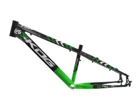 Quadro aro 26 kog freeride para grau tipo viking gios preto com verde Quadro aro 26 kog freeride para grau tipo viking gios preto com verde