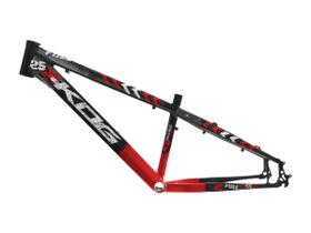 Quadro aro 26 kog freeride para grau tipo viking gios preto com vermelho Quadro aro 26 kog freeride para grau tipo viking gios preto com vermelho