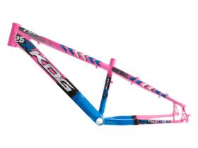 Quadro aro 26 kog freeride para grau tipo viking gios rosa com azul