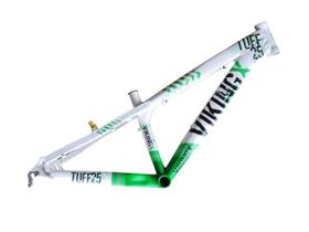 Quadro Aro 26 Vikingx Dirt Tuff para Grau X25 Branco com Verde