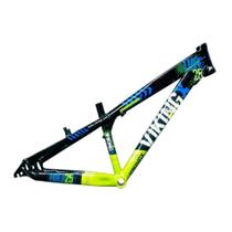 Quadro Aro 26 Vikingx Dirt Tuff X-25 Preto E Amarelo
