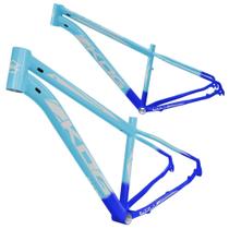 Quadro aro 29 Aluminio KOG tipo KSW Absolute Cabeamento interno Azul cob degrade Azul com Branco