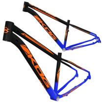 Quadro aro 29 Aluminio KOG tipo KSW Absolute Cabeamento interno Azul Cob degrade Preto com Laranja