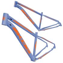 Quadro Aro 29 Kog para Bicicleta em Alumínio Leveza, Durabilidade e Performance Azul Zimbro com Laranja