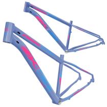 Quadro Aro 29 Kog para Bicicleta em Alumínio Leveza, Durabilidade e Performance Azul Zimbro com Rosa e Azul