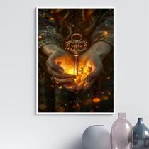 Quadro Arquétipo Chave Mágica Iluminada 45X34Cm - Com Vidro Quadro Arquétipo Chave Mágica Iluminada 45X34Cm - Com Vidro
