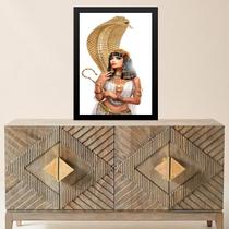 Quadro Arquétipo Cleópatra Com Cobra 45x34cm - com vidro
