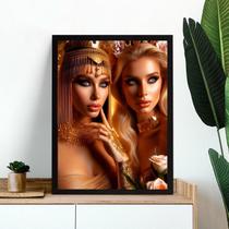 Quadro Arquétipo Cleópatra e Afrodite 24x18cm - com vidro
