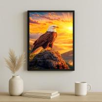 Quadro Arquétipo Da Águia - Nascer Do Sol 33X24Cm