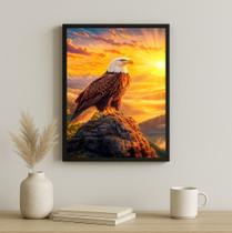 Quadro Arquétipo da Águia - Nascer do Sol 45x34cm Cor:Moldura preta Quadro Arquétipo da Águia - Nascer do Sol 45x34cm Cor:Moldura preta