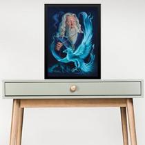 Quadro Arquétipo Mago Com Fênix 24x18cm