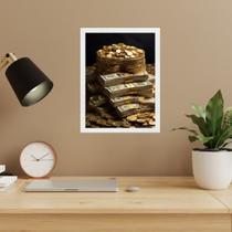 Quadro Arquétipo Prosperidade Financeira - Dinheiro 33x24cm - com vidro