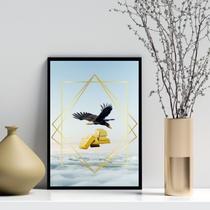 Quadro Arquétipo Sucesso Financeiro - Águia Ouro 45x34cm