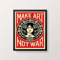 Quadro Art Nouveau Make Art Not War 24x18cm