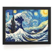 Quadro Arte 2 Em 1 A Grande Onda De Kanagawa E Ceu Estrelado