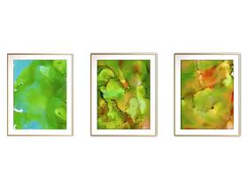 Quadro arte 30x66 canvas formas abstratas mod 1