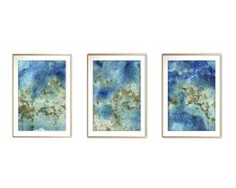 Quadro arte 30x66 canvas formas abstratas mod 113