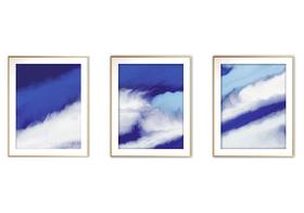 Quadro arte 30x66 canvas formas abstratas mod 153