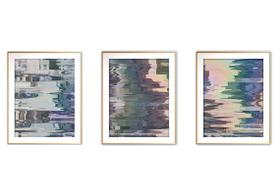 Quadro arte 30x66 canvas formas abstratas mod 154